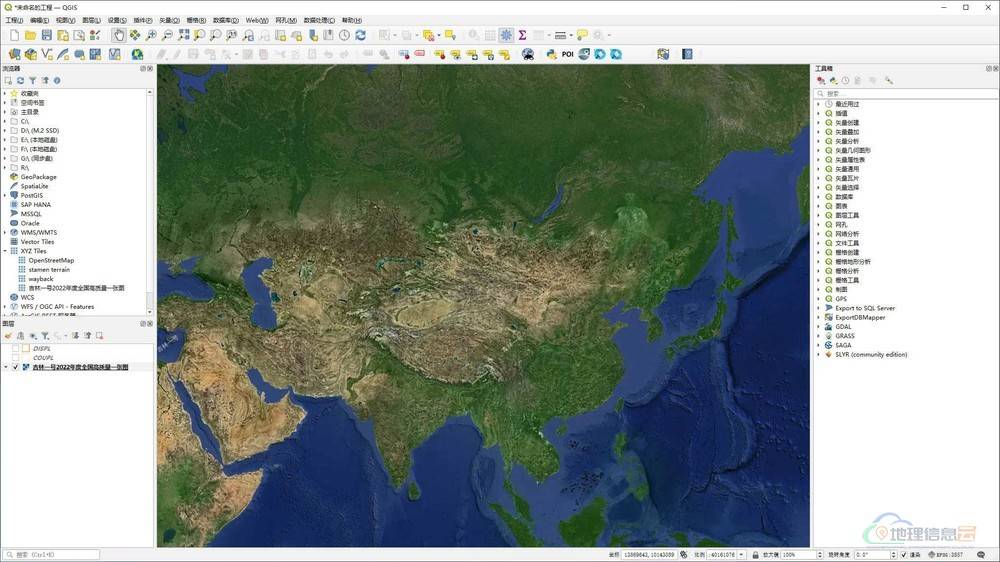图片[10]-吉林一号切片影像套件发布，如何在GIS平台中调用吉林一号2022年度全国高质量一张图-地理信息云